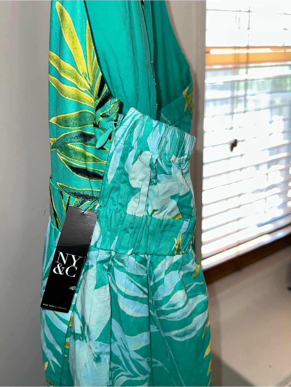 New York & Company Tropical Floral Halter Maxi Dress NWT Large - Picture 9 of 12
